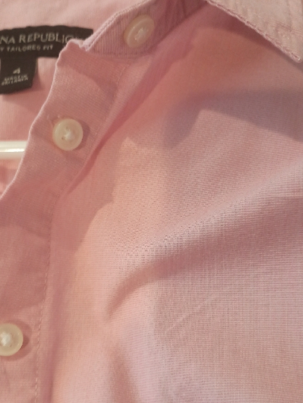 Banana Republic Light Pink Classic Button-Up Shirt - Picture 3 of 7